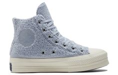 Converse WMNS Chuck Taylor All Star Platform High 'Cozy Sherpa - Ghost' 572240C Sherpa Ghost, Off White Converse, Converse Chuck Taylor Low, All Star Platform, Black Chuck Taylors, Black Chucks, Converse Jack Purcell, Pink Converse, Top Sneakers Women