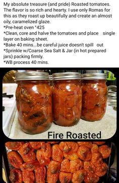 some food is in jars on a table and there are instructions for how to make them