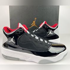 Tem: Nike Air Jordan Max Aura 2 Men’s Size 9 Black Grey White Red New With Original Box Brand New 100% Authentic Colors May Appear Lighter/Darker Due To Monitor Pixel Variations Nike Sf, Nike Air Max White, Nike Training Shoes, Nike Sacai, Black Cement, Nike Air Zoom Pegasus, Casual Running Shoes, Nike Air Max Plus, New Nike Air