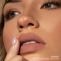 Dusty Mauve Nude Velvet Lipstick Kryolan Tv Paint Stick, Cream Eyeshadow Palette, Oribe Dry Texturizing Spray, Gel Eyeshadow, Lips Color, Makeup Glam, Makeup Supplies, Lip Palette, Soft Glam Makeup