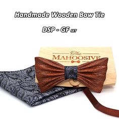 Opt for this suave bow tie and handkerchief set to give your formal attire an elegant finish. Fashioned from exceptional materials such as cotton, silk, wool and acetate, its solid pattern effortlessly elevates your wedding suit. Handmade for a fantastic finish, the wooden bow tie proffers a sleek look while the classy handkerchief is a great accessory. Leave your mark at the next dinner party, get this charming set today!

Specifications
Brand Name: GeraldBlack
Style: Fashion
Material: Cotton,S Elegant Bow Tie With Pocket Square As Gift, Gift Fitted Bow Tie With Detachable Bow, Elegant Brown Ties For Father's Day, Handkerchief Wedding, Wood Tie, Wooden Bow Tie, Wooden Bow, Wool Tie, Wedding Handkerchief