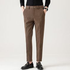 Style: Smart Casual Pant Closure Type: Zipper Fly Item Type: Suit Pants Gender: MEN Front Style: Flat Applicable Season: Winter Applicable Scene: Business Pants Business Casual, Casual Pant, Classic Trousers, Business Pants, Suit Pant, Mens Fashion Fall, Deep Gray, Suit Pants, Season Winter