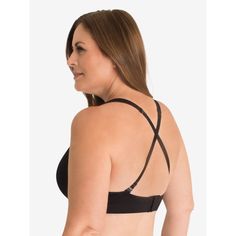 Make wireless athleisure and athletic comfort a reality with The Simone medium impact sports bra. The supportive material will hold you in while the convertible crisscross straps let you customize the level of support. Bonus: Keep small accessories safe in the front pocket. Black Push-up Sports Bra With Light Support, Black Workout Nursing Bra With Removable Pads, Black 4-way Stretch Sports Bra With Adjustable Straps, Supportive Black Bra With Removable Pads, Supportive Black Nursing Bra With Removable Pads, Black Nursing Bra With Light Support For Sports, Black Sports Nursing Bra With Light Support, Front Zip Sports Bra, Front Closure Bra