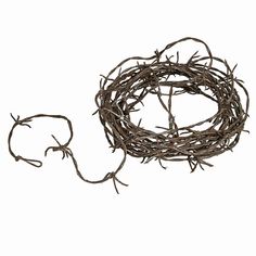 a bird's nest is shown on a white background, with the wire wrapped around it