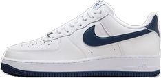 Casual White Nike Air Force 1 For Sports, Navy Air Force Ones, Nike Af1 Navy Blue, Nike Air Force 1 07, Nike Air Force 1, Air Force 1, Nike Air Force, Air Force, Nike Air