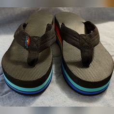 New Never Worn, Still Have The Stickers On The Bottom. Awesome Rainbow Platform. Says Size Is Women's 6.5 - 7.5 Casual Black Platform Flip Flops, Rainbow Shoes, Platform Flip Flops, Women's Shoes Sandals, Flip Flops, Shoes Sandals, Tags, Rainbow, Sandals