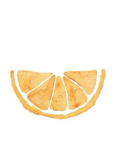 an orange cut in half on a white background