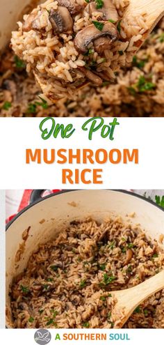 one pot mushroom rice is an easy and delicious side dish for any meal it's full of flavor