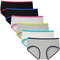 Innersy girl's underwear, a great combination of comfort, fit and freedom. Cotton fabric ensures softness and breathability, soft waistband with great elasticity will stay in place all day without cutting into the skin, double stitched seams make our underwear for teens more resistant and durable. Various pairs and color collections to choose so they can feel different everyday, it's a nice gift for teen girls Size: 8-10years.  Color: Multicolor.  Gender: female.  Age Group: kids. Reusable Plastic Bags, Soft Legs, Comfort Wear, Kids Outfits Girls, 6 Packs, Teen Girls, Color Collection, These Girls, 6 Pack