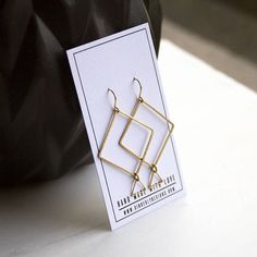 Diamond and Triangle Geometric Earrings, Gold Minimalist Earrings, Modern drop earrings, Mother's Da Gold Geometric Earrings For Everyday, Minimalist Triangle Hoop Earrings As Gift, Gold Triangle Minimalist Earrings, Minimalist Gold Triangle Earrings, Nickel-free Square Minimalist Earrings, Minimalist Diamond-shaped Earrings For Gift, Minimalist Square Nickel-free Earrings, Minimalist Geometric Hoop Earrings For Gift, Minimalist Geometric Hoop Earrings Gift