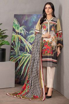 Ittehad IF JN 1615B Linen Series 3 Piece 2020 – Sara Clothes Pakistani Boutique, Pakistani Suit, Pakistani Designer Suits, Gul Ahmed, Summer Lawn, Salwar Kameez Designs, Lawn Suits, Pakistani Designers, Pakistani Outfits