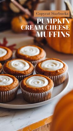 starbucks pumpkin cream cheese muffins fall desserts Gluten Free Pumpkin Muffins