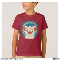 Moana | Pua The Pig. Producto disponible en tienda Zazzle. Vestuario, moda. Product available in Zazzle store. Fashion wardrobe. Link to product:http://www.zazzle.com/moana_pua_the_pig_t_shirt-235836770595215037?CMPN=shareicon&lang=en&social=true&rf=238167879144476949 Regalos, Gifts. #camiseta #tshirt #moana #cerdo #pig #pork Moana Pua, Cruz Ramirez, Disney Moana, Cars 3, Disney Cars, Disney Outfits, Moana, Boys Shirts, Boys T Shirts