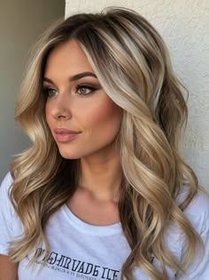 Multi Toned Blonde Hair, Blonde Balayage Summer 2024, Mid Length Dimensional Blonde, Blonde With Chocolate Highlights, Light Brown Hair With Highlights Low Maintenance, Southern Blonde Hair, Brunette With Lots Of Blonde Highlights, Blonde Hair With Dark Undertones, Summer Dimensional Blonde