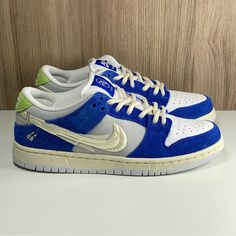 Nike Sb Dunk Low Pro Qs Fly Streetwear Gardenia Dq5130-400 Men Sz 6/ 7.5 Women. Brand New 100% Authentic Never Worn These Are My Actual Pictures Of The Item With Every Possible Angles. For Better Judgment, Please Review The Pics For Details And Msg If You Have Concerns Or Questions. Thank You! Blue Custom Sneakers With Speckled Midsole For Sports, Blue Low-top Skate Shoes With Speckled Midsole, Blue Outdoor Basketball Shoes With Round Toe, Outdoor Blue Basketball Shoes With Round Toe, Blue Low-top Sneakers For Outdoor, Nike Blue Sneakers With Speckled Midsole, Blue Breathable Skate Shoes For Streetwear, Nike Custom Blue Breathable Sneakers, Nike Blue Outdoor Sneakers