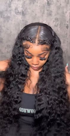 Unique Wig Hairstyles, Vacation Hairstyles For Black Women, Pretty Braided Hairstyles, Curly Human Hair Wig, Natural Hair Styles Easy