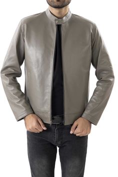 Classy Design, Sheep Leather, Modern Fit, Snap Button, Trend Setter, Real Leather, Sheep, Leather Jacket, Pure Products