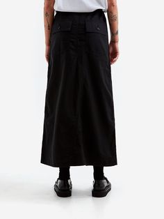 The Needles String Fatigue Skirt takes reference from the Needles fatigue pant, constructed from 100% cotton. Cut for a simple yet slightly formal silhouette, complete with drawstring waist and staple Needles embroidered branding. 100% Cotton Made in Japan Drawstring Waist, Made In Japan, Branding, Japan, Skirt, Pants, Black, Trousers