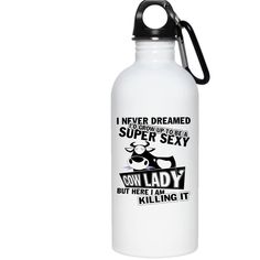 Shipping from the US. Easy 30 day return policy, 100% cotton, Double-needle neck, sleeves and hem; Roomy Unisex Fit. Plastic Cow Water Bottle, Green Farm, Farm Gifts, Sports Water Bottle, A Cow, Sports Water, Steel Bottle, Sport Water Bottle, Stainless Steel Bottle