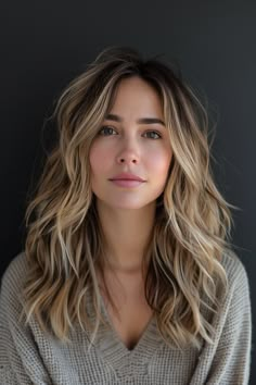 Achieve a stunning look with layered haircuts for medium length hair. This selection features hairstyles with soft waves and blonde highlights that add a vibrant touch to your appearance. Hairstyles Fine Long Hair, Medium Hair Textured Layers, Layered Medium Length Hair Wavy, Layered Ombre Hair Medium, Layers For Medium Length Hair Highlights, Tousled Medium Length Hair, Medium Blonde Hairstyles Mid Length, Summer Layers Hair, Current Hair Trends 2023 Long Hair