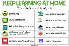 the free printable worksheet for learning at home