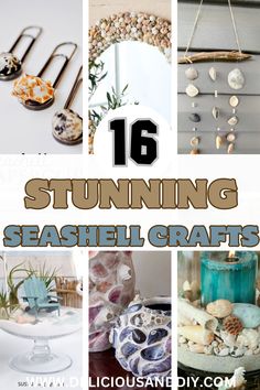 Seashell Craft Ideas Seashell Gifts Diy, Things To Make With Shells Seashells, Repurpose Seashells, How To Decorate With Shells, Sea Shell Display Ideas Diy, Shell Display Ideas Jars, Sea Shell Crafts Seashell Art Ideas