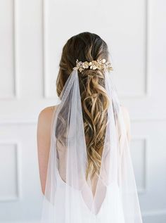 the back of a bride's head wearing a veil