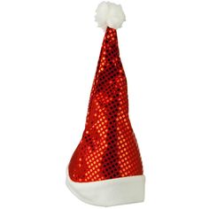 Red Sequin Santa HatMade of 100% polyester.One size fits most, fitting up to 7 1/2. Crown measures 13 inch deep and 11 1/2 inch wide.br />Brim measures 2 1/4 inches wide.Decorated with polka dot red sequins and white pom pom accented on the top of a hat.Thick, soft and warm material.Hand washable only.Imported.Available in different styles and colors. You'll definitely be the flashiest Santa Claus around town with our Red Sequin Santa Hat. Sequins run throughout the hat for a sparkly and shiny l Adjustable Red Christmas Hat, Red Adjustable Christmas Hat, Red Adjustable Holiday Hat, Red Party Hat, One Size Fits Most, Red Fitted Mini Hats For Winter, Adjustable Red Hats For Holiday, Adjustable Red Hat For Holiday, Red Christmas Cap, Red Adjustable Mini Hat For Christmas