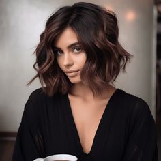 Glossy Espresso with Dramatic Side Sweep Trendy Brown Hair 2024, Brown Hair Colors Spring 2024, Brown Hair For Fall 2024, Brown Hair Fall 2024, Dark Brown Hair Fall 2024, Brown Auburn Hair, Box Hair Dye, Dark Hair Dye