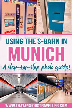 several photos with text that reads using the s - bann in munch, a step by step photo guide