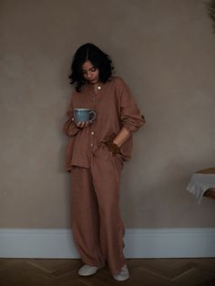 Size 16 Women Outfits, The Simple Folk, Pajama Bottoms Womens, Size 16 Women, Cozy Pajamas, Conscious Fashion, Casual Chic Outfit, Again And Again, Organic Linens