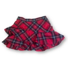 Nwt H&M Red Plaid Flannel Skirt. No Flaws! Winter Cotton School Skirt, Winter School Cotton Skirt, Red Cotton Skirt For Winter, Preppy Red Skort For School, Winter Cotton Plaid Skirt, Winter Plaid Cotton Skirt, Preppy Red Skirt, Red Bottoms For School In Fall, Plaid Cotton Skort For Fall