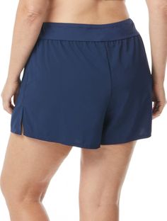 Go from swim to gym in the Beach House Plus Size April Stretch Woven Beach Short. The soft adjustable waistband and figure-hugging silhouette create a no-slip fit short for an extremely comfortable fit perfect in and out of the water.  Plus Size Swiwmear - Swim/Active Wear Shorts Zip Pockets for Keys or Cash Inner Brief Inner Draw Cord Adjusts for the Perfect Fit & Helps Stay in Place Quick Dry Technology Wicks Away Moisture 4-Way Stretch for a Full Range of Motion 50+ UPF protection Fabric Cont Stretch Swim Trunks With Built-in Shorts For Vacation, Stretch Swim Dress With Built-in Shorts For Beach, Summer Swim Skirt With Built-in Shorts For Beach, Vacation Tankini With Built-in Shorts, Beachwear Tankini For Workout During Beach Season, Casual Swim Skirt With Built-in Shorts For Beach, Solid Swimwear With Built-in Shorts For Vacation, Beach Swimwear With Built-in Shorts, Beachwear Tankini With Built-in Shorts For Poolside