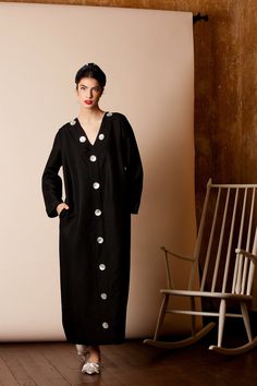 "Black Linen Dress, Loose Maxi Dress, Linen Kaftan Dress Black long linen robe dress with pockets, Maxi Linen plus size clothing, Womens Elegant loose evening dress with long sleeves, Women pregnancy Maternity Dress clothing. This linen dress is suitable for formal and informal events. If you are looking for summer linen dresses with elegant look (without buttons): Black linen dress with embroidery (optional): https://www.etsy.com/listing/525633536/long-black-kaftan-linen-dress-optional Pink sum Elegant Tunic Dress With Buttons, Gothic Dress Long, Linen Kaftan Dress, Maxi Dress Linen, Linen Kaftan, Dress Plus, Plus Size Linen, Blue Linen Dress, Linen Dress Summer