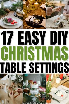 17 easy diy christmas table settings that are perfect for any holiday party or gathering