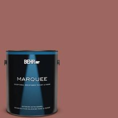 Add dazzling impact and style to your home’s exterior accents with BEHR MARQUEE Satin Enamel Exterior paint. Featuring the most advanced dirt and fade technology available from BEHR that keeps your home looking freshly painted longer. This radiant, durable sheen provides a perfectly polished look, vivid color to trim, windows and doors, including garage doors, as well as shutters and outdoor furniture. It’s also great for surfaces like railings and wrought iron. Color: Terra Cotta Sun. Behr Marquee Paint, Flat Exterior, Behr Premium Plus, Behr Marquee, No More Drama, Brick Masonry, Behr Paint, Flat Paint, Paint Types