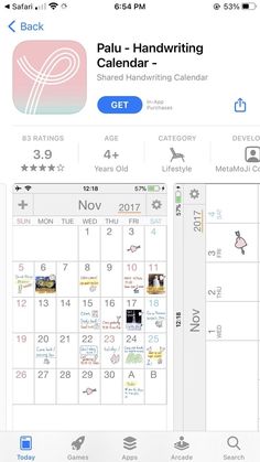 the calendar app on an iphone