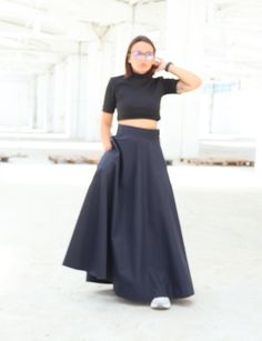 Indulge in timeless style with our high-waisted maxi skirt. Crafted from luxurious cotton gabardine, it boasts a flattering flare that effortlessly elongates your silhouette. The perfect blend of comfort and sophistication. The high waist and flared silhouette create feminine look. Dress it up or down - it's a versatile piece for any occasion. ◈ Stylish and chic fashion is our shared dream! You can be sure that this piece is made with a lot of love and craftsmanship.  ◈ S I Z I N G ◈ This item i High Waist Fitted Pleated Maxi Skirt, Fitted High Waist Pleated Maxi Skirt, High Waist Gathered Maxi Skirt, Fitted Pleated Full-length Maxi Skirt, Fitted Full-length Pleated Maxi Skirt, Blue Fitted High Waist Maxi Skirt, Fitted Maxi Skirt With Gathered Detail, Fitted Gathered Maxi Skirt, Chic Blue Full-length Maxi Skirt