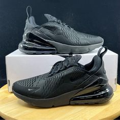 Nike Air Max 270 Triple Black Women's Sneakers Multi Sizes Black Ah6789-006 New >Brand New Never Worn And In Amazing Condition, Comes With Box! (Missing Lid) No Rips/Tears/Stains Anywhere On The Shoes. If You Have Any Questions Please Message Me And I’ll Get Back To You As Quickly As Possible. >If You Like This Pair Of Shoes You May Like Some Of My Other Pairs As Well, I Have Over 1,000 Pairs To Choose From I Give Discounts On All Bundles Black Air Cushioned Sneakers For Jogging, Black Air-cushioned Sneakers For Jogging, Black Nike Air Max High-top With Air Cushioning, Black Nike Air Max With Branded Insole, Black Nike Air Max Casual Shoes With Cushioning, Nike Air Max Casual Black, Casual Black Nike Air Max With Cushioning, Casual Black Nike Air Max Lace-up, Casual Black Nike Air Max With Round Toe