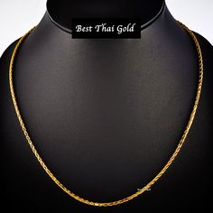 This Shop has a Special Free Gift (Chain) for Every Order. 😊🙏 Item : 1 x Necklace For : Unisex Type : GOLD PLATED over Brass, Nickel free Purity: 96.5% Surface : Sand matted Length : 25 inches Weight : ~ 45 grams Handmade from Thailand. Thai gold plating technic really solid and stunning look. Rewarding your life from hard working, match up your dress, bridesmaid wedding engagement or a gift to someone special for you. The Craftsmanship of Thai Jewelry 💍💎 One of the things high on many visit Traditional Gold Box Chain Necklace, Gold Necklace Men, Thai Jewelry, Asian Vintage, 22k Gold Necklace, Buddha Necklace, Snake Chain Necklace, Amulet Necklace, Gold Chain Jewelry