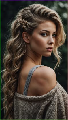 Western Hairstyles For Women, Half Up Braids, Grecian Hairstyles, Boy Hairstyle, Bangs Haircut, Side Braids, Haircuts Long, Bangs Hairstyle, Hairstyle Long