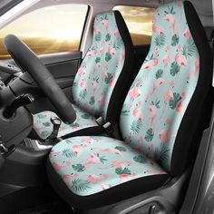 Light Pink Flamingo Car Seat Covers LT04-Gear Wanta Unicorn Decor, Coton De Tulear, Cars Tees, Indian Flowers, Car Accessory, Fit Car, Premium Cars, Accessories Car, Car Seat Covers