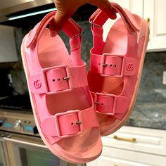 Very Trendy Sandals Gucci Pink, Gucci Sandals, Trendy Sandals, Shoes Pink, Gucci Shoes, Women's Shoes Sandals, Shoes Sandals, Gucci, Women Shoes