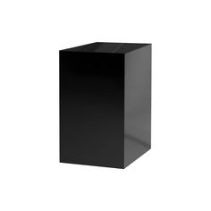 a black square object is shown against a white background and has no image on it