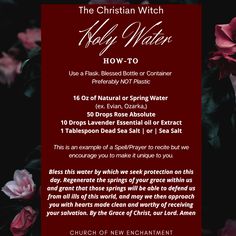 Christian Folk Magic, How To Make Holy Water, Christian Witchcraft For Beginners, Christian Crystals, Clearing Crystals, Catholic Witch