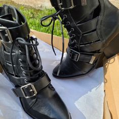 New Coconuts Black Boots Unique Style. Multiple Sizes Available. Please Note Some Boxes Aren't Original And Or Are Missing Lids But Shoes Are Brand New Direct From Store. Black Heeled Boots With Buckle Closure For Spring, Matisse Shoes, Shoes Heels Boots, Biker Boot, Shoes Women Heels, Black Boots, Heeled Boots, Unique Style, Shoes Heels