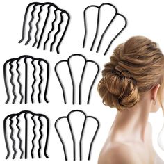 Gender:Women's; Quantity:6pcs; Style:Retro; Jewelry Type:Hair Sticks; Occasion:Work,Daily; Material:Alloy; Listing Date:09/05/2023; Type:Hairpin Wig Prep, Hair Black Hair, Updo Bun, Wavy Hair Extensions, U Shaped Hair, Hair Comb Clips, Side Comb, Hairpieces For Women, Hair Comb Accessories