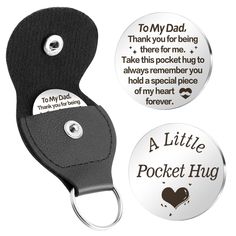 PRICES MAY VARY. 🍀Dad Gifts🍀Thank you for being there for me. Take this pocket hug to always remember you hold a special piece of my heart forever. Dad will always be a big hero to us. He shields us from the rain, guides us, and helps us become the people we want to be. Dad birthday gift, dad gifts for birthday, birthday gift for dad, dad birthday gifts, dads birthday gifts ideas, gift for dad, dad birthday gifts from daughter,dad birthday gifts from son and happy birthday dad. 🍻Unique Gifts? Father's Day Keepsake Stainless Steel Necklace, Grandparents Day Gifts, Daughter Christmas, Long Distance Relationship Gifts, Parents Day, Happy Birthday Dad, Relationship Gifts, Long Distance Gifts, Best Dad Gifts