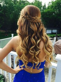 Teen's Hairstyles, Dance Hairstyles, 2015 Hairstyles, Prom Hairstyles For Long Hair, Hoco Hair, Long Curly Hair, Down Hairstyles