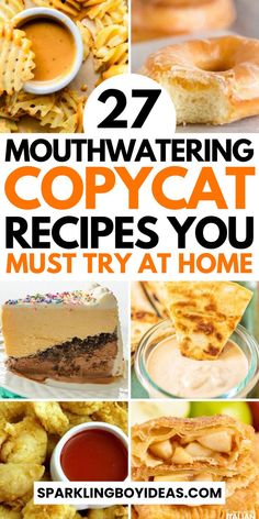 Indulge in your favorite restaurant recipes right at home with our copycat recipes!  From Chipotle copycat recipes, Taco Bell copycat recipes, cheesecake factory recipes, to Mac Donald recipes, you'll find them all. Explore healthy, vegan, and gluten-free alternatives to popular restaurant dishes. Dive into delicious copycat desserts to Starbucks drinks and more from famous brands, and recreate the magic of secret menu items. So must try these copycat restaurant recipes. 99 Restaurant Recipes Copycat, Resturant Copycats Recipe, Tastykake Copycat Recipes, Secret Family Recipes, Restaurants Copycat Recipes, Healthy Fast Food Copycat Recipes, Famous Restaurant Recipes Copycat, Taco Time Copycat Recipes, Sonic Copycat Recipes